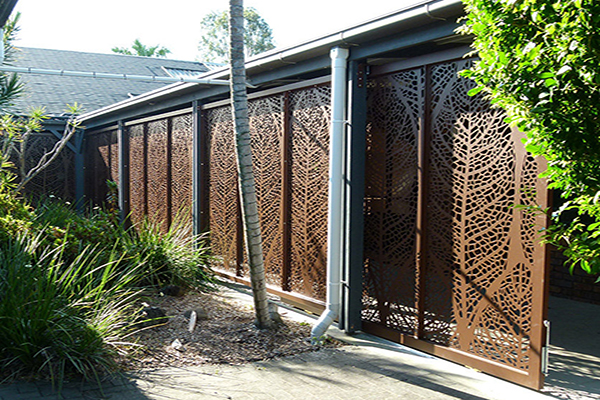 Ecran metalic exterior tăiat cu laser CNC panou despărțitor de grădină perete decorativ