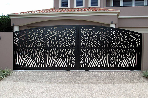 Lazerinės pertvaros tvoros dekoratyvinės lazerinės lauko vartų durys