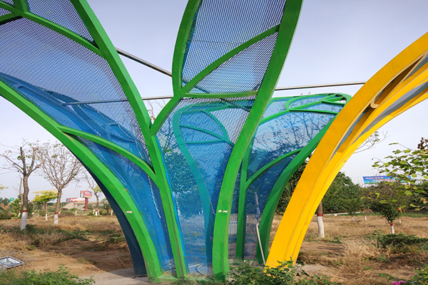 Perforated Metal Suspend Ceiling artware in park 