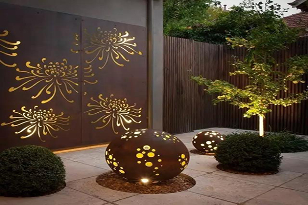 Laser divider fence decorative laser outdoor gate decorative wall 