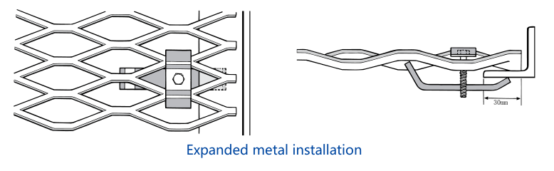 expanded metal instatllation
